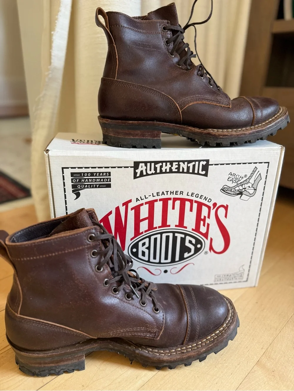 White’s Okanogan 350 Cruiser, Dark Brown Wax Leather, Size 10D